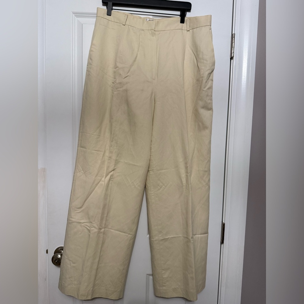 Talbots Cream Wide-Leg Trousers